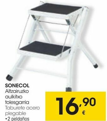 Eroski Sonecol taburete acero plegable oferta