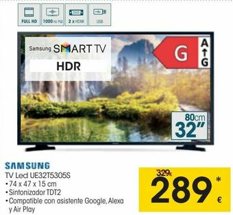 Eroski Samsung tv led ue32t5305s oferta