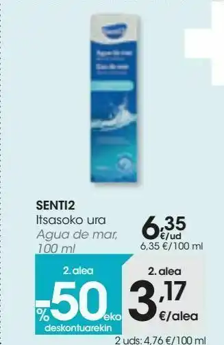 Eroski Senti2 agua de mar oferta