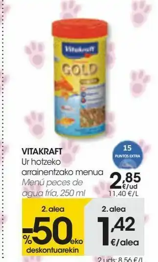 Eroski Vitakraft menú peces de agua fría oferta