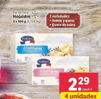 Lidl Duc De Coeur Hojaldre oferta