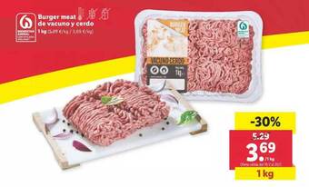 Lidl Burger Meat De Vacuno Y Cerdo oferta