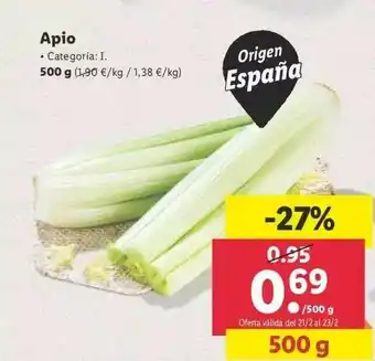 Lidl Apio oferta