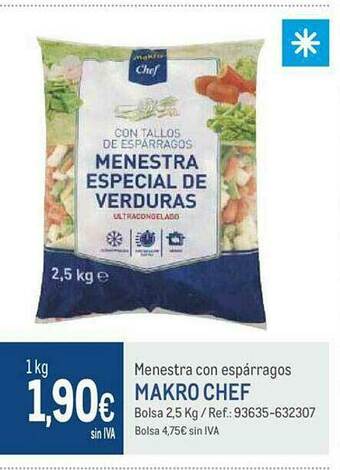 Makro Menestra Con Espárragos Makro Chef oferta