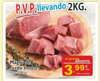 Cash Ecofamilia Magro De Cerdo Fresco oferta
