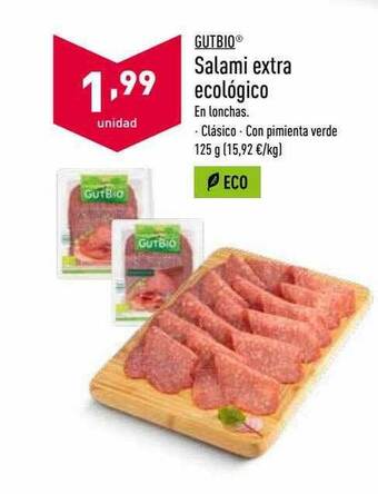 ALDI Salami Extra Ecológico oferta
