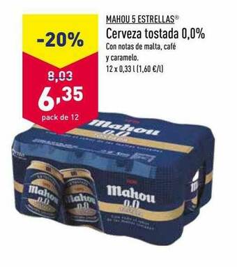 ALDI Cerveza Tostada oferta
