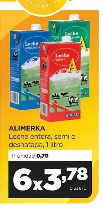 Alimerka Alimerka Leche Entera, Semi O Desnatada oferta