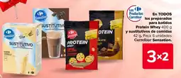 Carrefour Carrefour Sensation preparados para batidos Protein Whey 400 g y sustitutivos de comidas oferta
