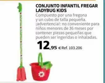 Coferdroza Conjunto Infantil Fregar Ladybug Kids oferta