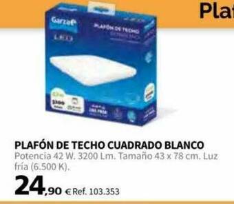 Coferdroza Plafón De Techo Cuadrado Blanco oferta