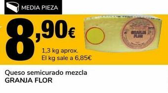 Supeco Queso semicurado mezcla. granja flor oferta