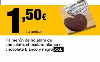Supeco Palmerón de hojaldre de chocolate , chocolate blanco o chocolate negro y chocolate blanco xxl. oferta
