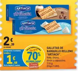 E.Leclerc Artiach galletas de barquillo relleno oferta
