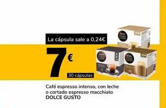Supeco Café espresso intenso , con leche o cortado espresso macchiato dolce gusto oferta