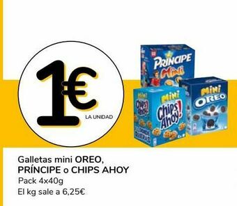 Supeco Galletas mini oreo , principe o chips ahoy oferta