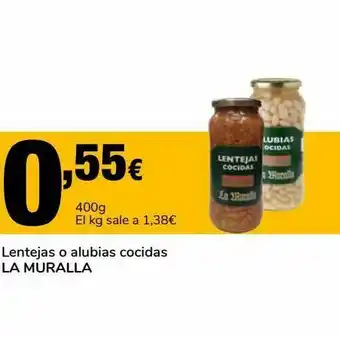 Lentejas o alubias cocidas la muralla