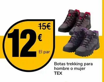 Botas trekking para hombre o mujer tex