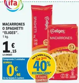 E.Leclerc Ifa eliges macarrones o spaghetti oferta