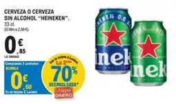 E.Leclerc Heineken cerveza o cerveza sin alcohol oferta