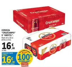 E.Leclerc Cerveza Cruzcampo o Amstel oferta