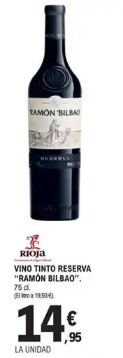 E.Leclerc Ramón Bilbao vino tinto reserva oferta
