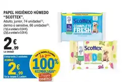 E.Leclerc Scottex papel higiénico húmedo oferta
