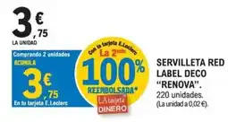 E.Leclerc Servilleta red label deco "renova" oferta