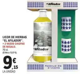 E.Leclerc el Afilador licor de hierbas oferta