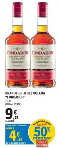 E.Leclerc Fundador sherry cask fine brandy oferta