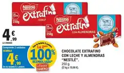 E.Leclerc Nestlé chocolate extrafino con leche y almendras oferta