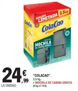 E.Leclerc ColaCao mochila de cabina oferta