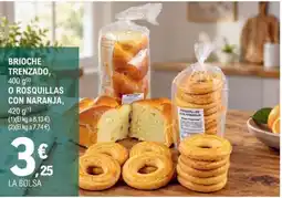 E.Leclerc Brioche trenzado o rosquillas con naranja oferta
