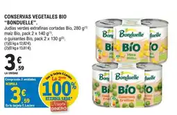 E.Leclerc Bonduelle conservas vegetales bio oferta