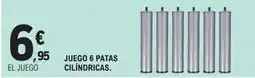 E.Leclerc Juego 6 patas cilíndricas oferta