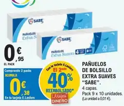 E.Leclerc Sabe pañuelos de bolsillo extra suaves oferta