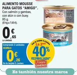 E.Leclerc amigo alimento mousse para gatos oferta