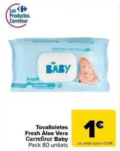 Carrefour Express Carrefour baby - tovalloletes fresh aloe vera oferta