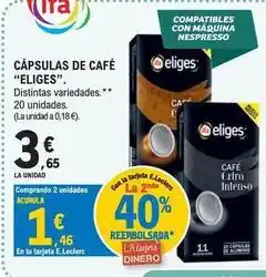 E.Leclerc Eliges - cápsulas de café oferta