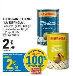 E.Leclerc La española - aceitunas rellenas oferta