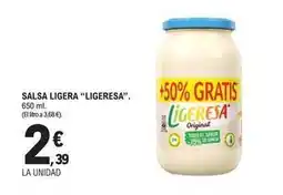 E.Leclerc Ligeresa - salsa ligera oferta