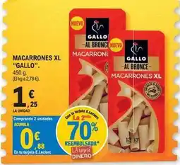 E.Leclerc Gallo - macarrones xl oferta