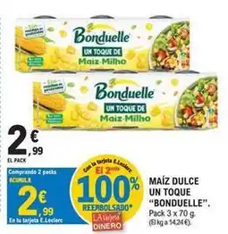 E.Leclerc Bonduelle - maíz dulce un toque oferta