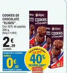 E.Leclerc Eliges - cookies de chocolate oferta