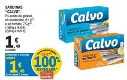 E.Leclerc Calvo - sardinas en aceite de girasol, en escabeche o en tomate oferta