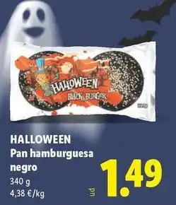 Lidl Pan hamburguesa negro oferta