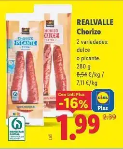 Lidl Realvalle - chorizo oferta