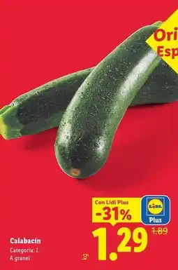 Lidl Calabacín oferta