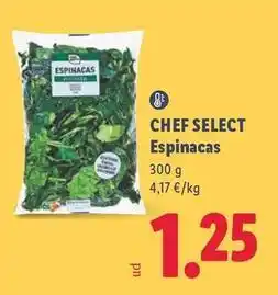 Lidl Chef select - espinacas oferta