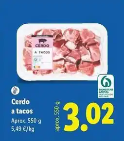 Lidl Cerdo a tacos oferta
